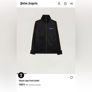 Palm Angels Classic Logo Velour Track Jacket